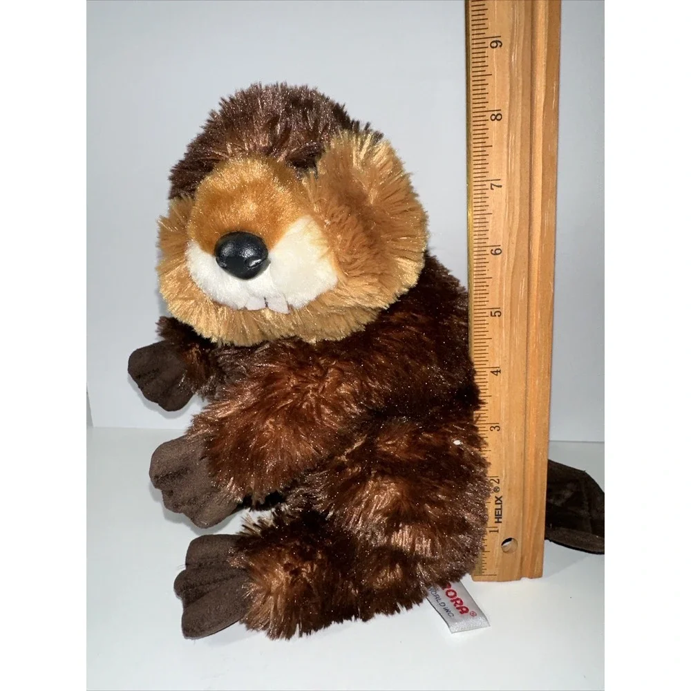 Set Of‎ 2 - Aurora Flopsies Collection BEAVER Soft & Cuddly Plush Stuffed Animal